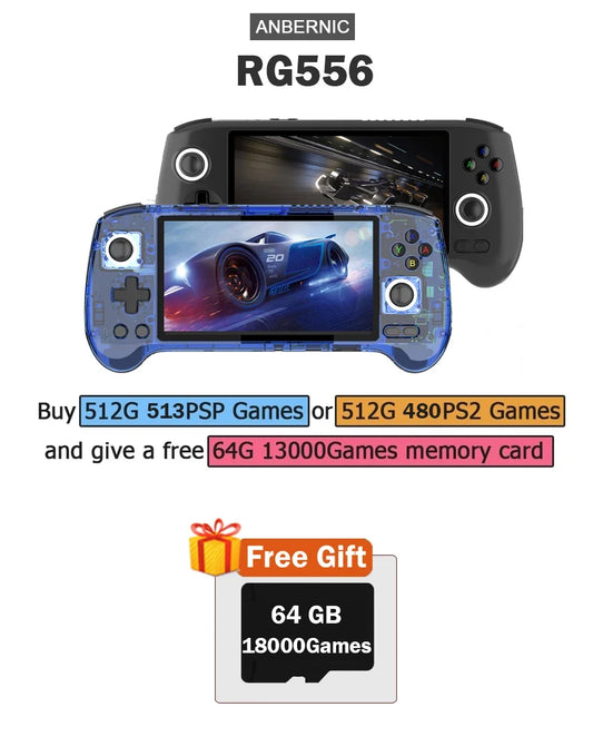 Anbernic Retro Handheld Console 5.48" IPS Linux-based retro gaming OS 64GB | iGameConsole 2026 Flagship | Supports GBA SNES PS1 PSP 80000+ Preloaded Games Plug and Play | Back to School Gift for Kids Adults Dad | WiFi Enabled