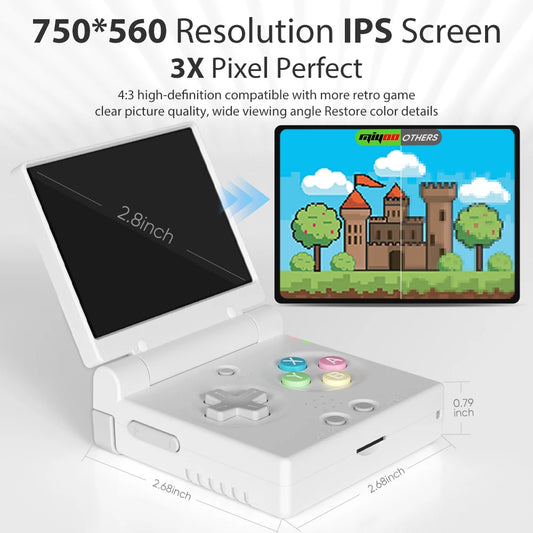 MiyooMini+ Retro Handheld Console 2.8" IPS Linux-based retro gaming OS (OnionOS community firmware) 64GB | iGameConsole 2026 Mid-Range | Supports GBA SNES PS1 1000+ Preloaded Games Plug and Play | Back to School Gift for Retro Gamers Adults Collectors