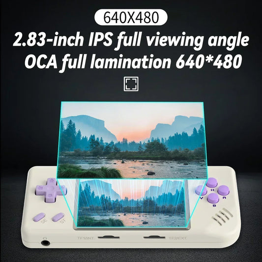 MiyooMini+ Retro Handheld Console 2.83" IPS Linux-based retro gaming OS (OnionOS community firmware) 64GB | iGameConsole 2026 Mid-Range | Supports GBA SNES PS1 5000+ Preloaded Games Plug and Play | Back to School Gift for Retro Gamers Adults Collectors
