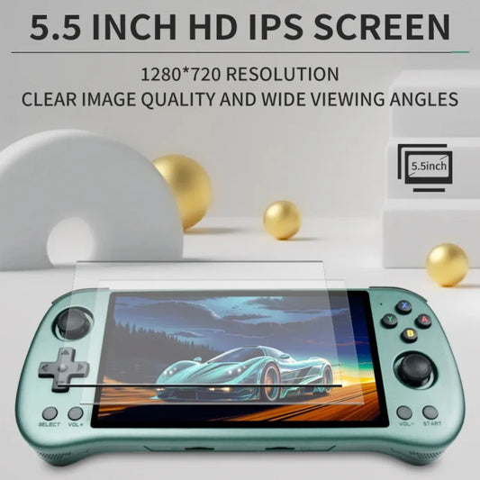 X55 Retro Handheld Console 5.5" IPS Linux-based retro gaming OS 64GB | iGameConsole 2026 Flagship | Supports GBA SNES PS1 1000+ Preloaded Games Plug and Play | Back to School Gift for Kids Adults Dad | 64GB Extended Library Edition