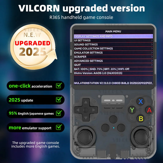 R36S Retro Handheld Console 3.5" IPS Linux-based retro gaming OS (ArkOS community firmware) 64GB | iGameConsole 2026 Premium | Supports GBA SNES PS1 N64 PSP MAME 1000+ Preloaded Games Plug and Play | Back to School Gift for Kids Adults Dad