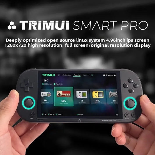 TrimUISmart Retro Handheld Console Linux-based retro gaming OS (CrossMix community firmware) 64GB | iGameConsole 2026 Flagship | Supports GBA SNES PS1 1000+ Preloaded Games Plug and Play | Back to School Gift for Kids Adults Dad