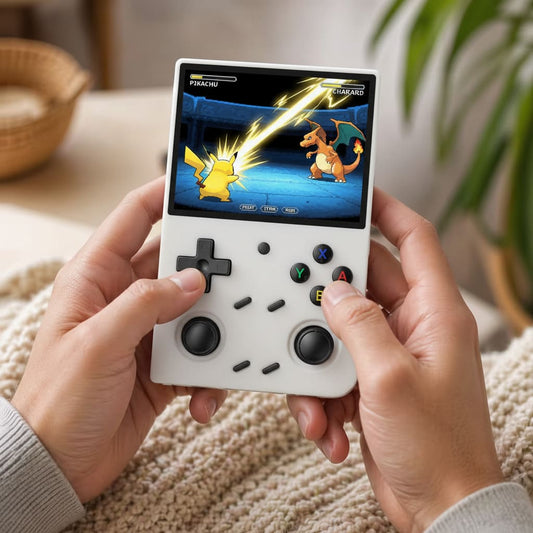RG35XX+ Retro Handheld Console 3.5" IPS Linux-based retro gaming OS (muOS community firmware) 64GB+ | iGameConsole 2026 Premium | Supports GBA SNES PS1 N64 PSP 1000+ Preloaded Games Plug and Play | Back to School Gift for Kids Adults Dad