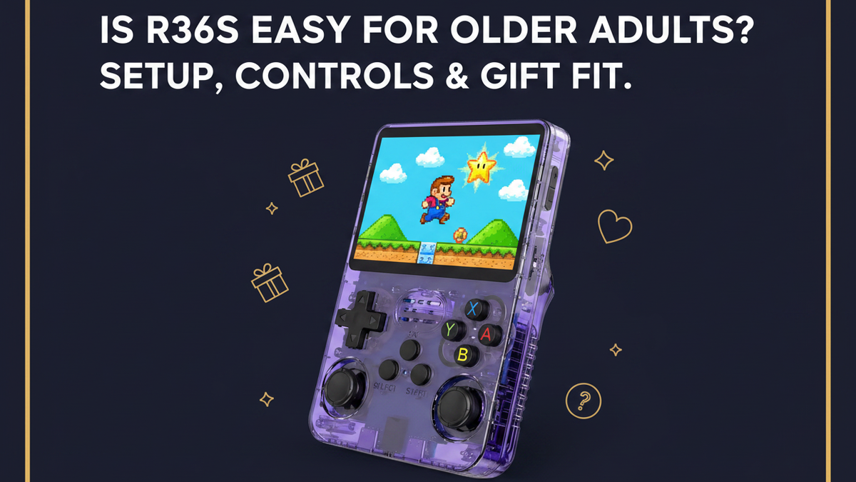 R36S for older adults — 2026 — setup, controls and gift fit guide by iGameConsole