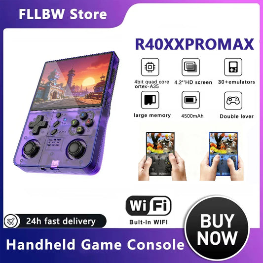iGameConsole R40XX Retro Handheld Console 4.2" IPS Linux-based retro gaming OS 128GB | iGameConsole 2026 Premium | Supports GBA SNES PS1 1000+ Preloaded Games Plug and Play | Back to School Gift for Kids Adults Dad | WiFi Enabled
