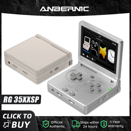 RG35XX+ Retro Handheld Console 3.5" IPS Linux-based retro gaming OS (muOS community firmware) 64GB | iGameConsole 2026 Premium | Supports GBA SNES PS1 1000+ Preloaded Games Plug and Play | Back to School Gift for Kids Adults Dad