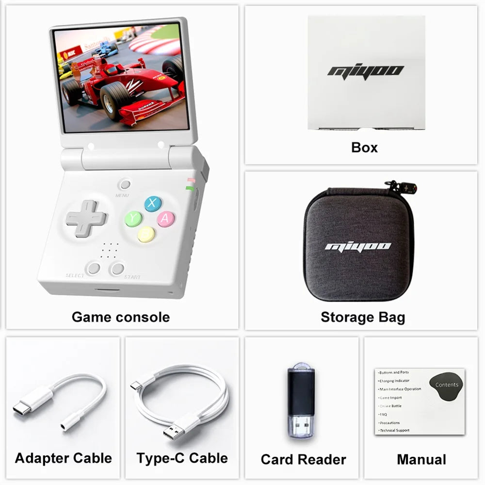 MiyooMini+ Retro Handheld Console 2.8" IPS Linux-based retro gaming OS (OnionOS community firmware) 64GB | iGameConsole 2026 Premium | Supports GBA SNES PS1 1000+ Preloaded Games Plug and Play | Back to School Gift for Retro Gamers Adults Collectors