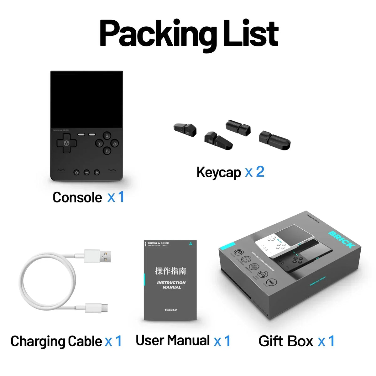 TrimUIBrick Retro Handheld Console Linux-based retro gaming OS (CrossMix community firmware) 64GB | iGameConsole 2026 Premium | Supports GBA SNES PS1 1000+ Preloaded Games Plug and Play | Back to School Gift for Kids Adults Dad