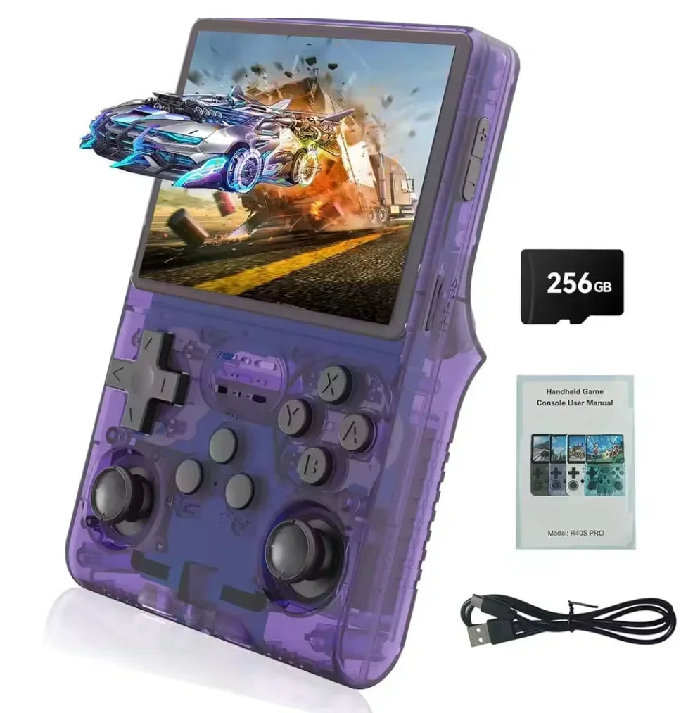 FLLBW Retro Handheld Console 3.5" IPS Linux-based retro gaming OS 256GB | iGameConsole 2026 Budget-Friendly | Supports GBA SNES PS1 N64 PSP NDS 35000+ Preloaded Games Plug and Play | Back to School Gift for Kids Adults Dad | 256GB Extended Library Edition