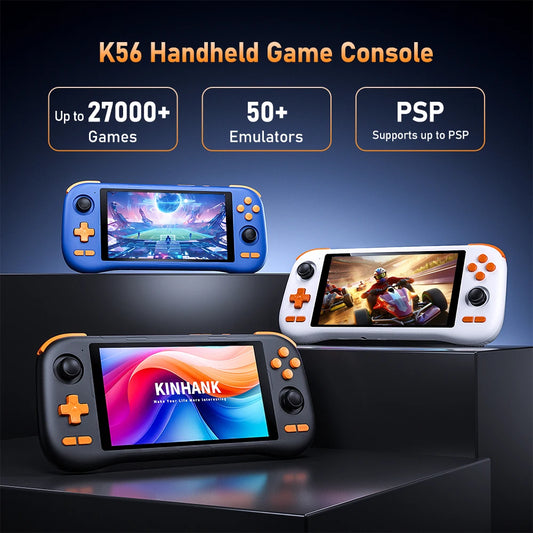 iGameConsole KINHANK Retro Handheld Console 5.5" IPS Linux-based retro gaming OS 64GB | iGameConsole 2026 Flagship | Supports GBA SNES PS1 N64 PSP MAME 27000+ Preloaded Games Plug and Play | Back to School Gift for Kids Adults Dad | WiFi Enabled