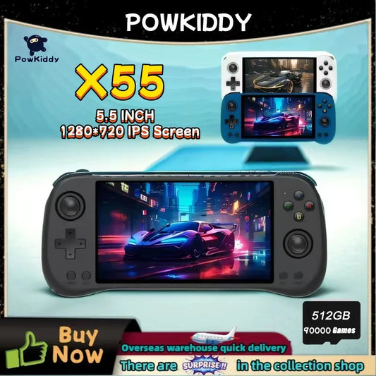 X55 Retro Handheld Console 5.5" IPS Linux-based retro gaming OS 64GB | iGameConsole 2026 Premium | Supports GBA SNES PS1 PSP 90000+ Preloaded Games Plug and Play | Back to School Gift for Kids Adults Dad | 64GB Extended Library Edition