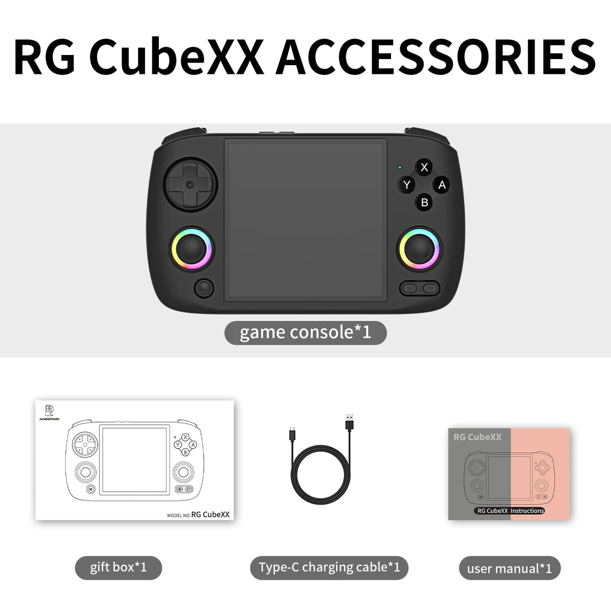 Anbernic Retro Handheld Console 4" IPS Linux-based retro gaming OS 64GB | iGameConsole 2026 Premium | Supports GBA SNES PS1 5000+ Preloaded Games Plug and Play | Back to School Gift for Kids Adults Dad | WiFi Enabled