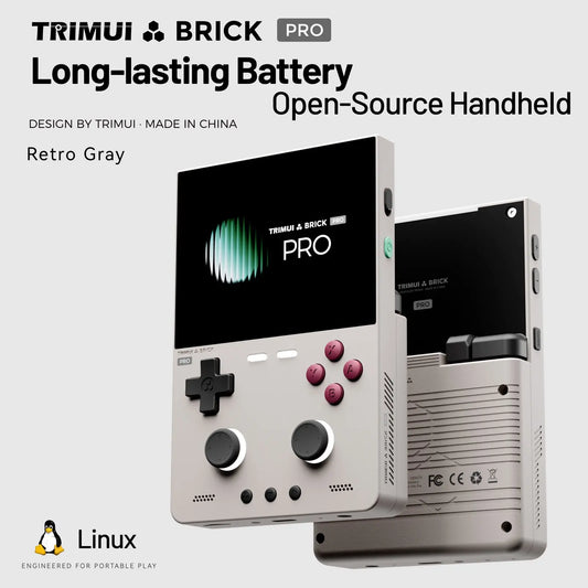 TrimUIBrick Retro Handheld Console 3.95" IPS Linux-based retro gaming OS (CrossMix community firmware) 64GB | iGameConsole 2026 Premium | Supports GBA SNES PS1 1000+ Preloaded Games Plug and Play | Back to School Gift for Kids Adults Dad