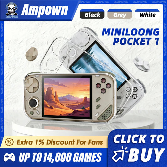 iGameConsole MINILOONG Retro Handheld Console Linux-based retro gaming OS 64GB | iGameConsole 2026 Flagship | Supports GBA SNES PS1 14000+ Preloaded Games Plug and Play | Back to School Gift for Kids Adults Dad