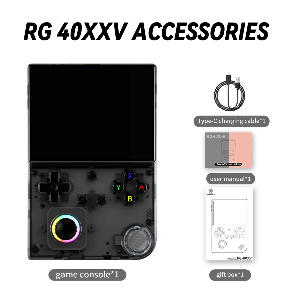 RG40XX Retro Handheld Console 4" IPS Linux-based retro gaming OS (muOS community firmware) 64GB | iGameConsole 2026 Premium | Supports GBA SNES PS1 5000+ Preloaded Games Plug and Play | Back to School Gift for Retro Gamers Adults Collectors