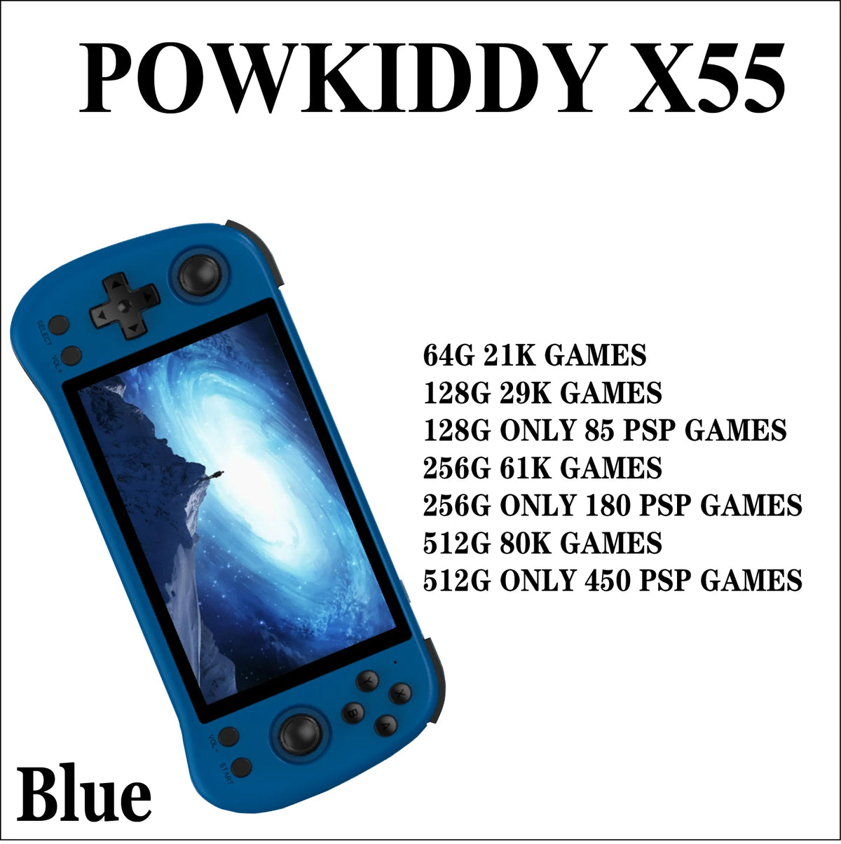 X55 Retro Handheld Console 5.5" IPS Linux-based retro gaming OS 64GB | iGameConsole 2026 Premium | Supports GBA SNES PS1 PSP 90000+ Preloaded Games Plug and Play | Back to School Gift for Kids Adults Dad