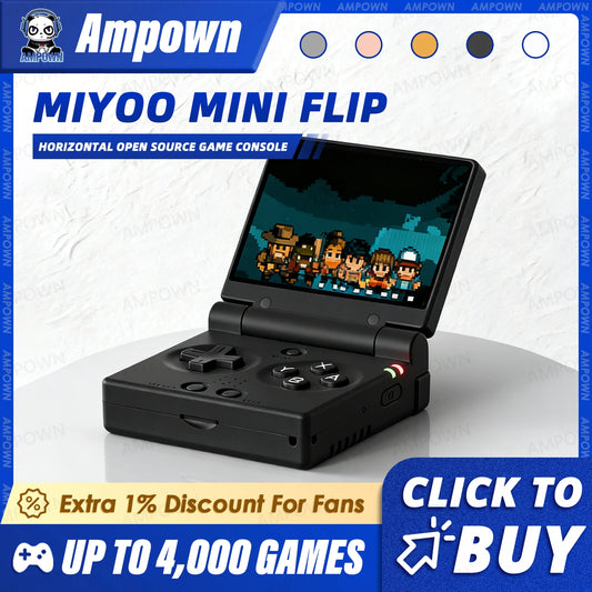 MiyooMini+ Retro Handheld Console 2.8" IPS Linux-based retro gaming OS (OnionOS community firmware) 64GB | iGameConsole 2026 Premium | Supports GBA SNES PS1 4000+ Preloaded Games Plug and Play | Back to School Gift for Retro Gamers Adults Collectors