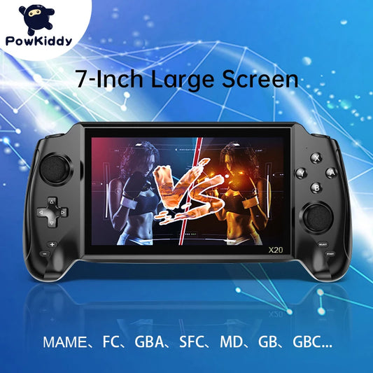 Powkiddy Retro Handheld Console 7.0" IPS Linux-based retro gaming OS 16GB+ | iGameConsole 2026 Premium | Supports GBA SNES PS1 1000+ Preloaded Games Plug and Play | Back to School Gift for Kids Adults Dad | Nostalgic Classic Gaming Childhood Memories