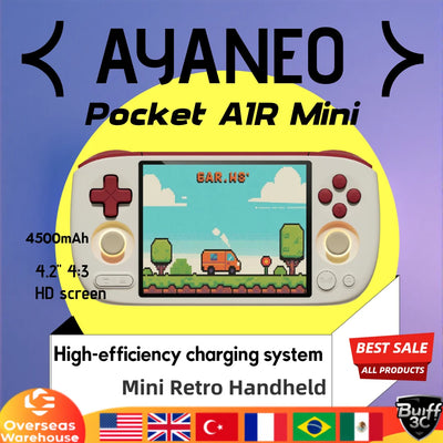 AYANEO Pocket Air Mini Handheld | Retro Power, Retro White, B Duck Edition or Aurora Black | 2G-32G / 3G-64G | iGameConsole