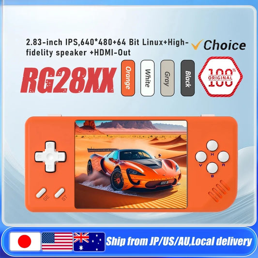 RG28XX Retro Handheld Console 2.83" IPS Linux-based retro gaming OS (muOS community firmware) 64GB | iGameConsole 2026 Premium | Supports GBA SNES PS1 1000+ Preloaded Games Plug and Play | Back to School Gift for Kids Adults Dad