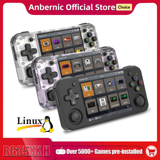 RG35XX+ Retro Handheld Console 3.5" IPS Linux-based retro gaming OS (muOS community firmware) 64GB | iGameConsole 2026 Premium | Supports GBA SNES PS1 PSP NDS MAME 2000+ Preloaded Games Plug and Play | Back to School Gift for Kids Adults Dad