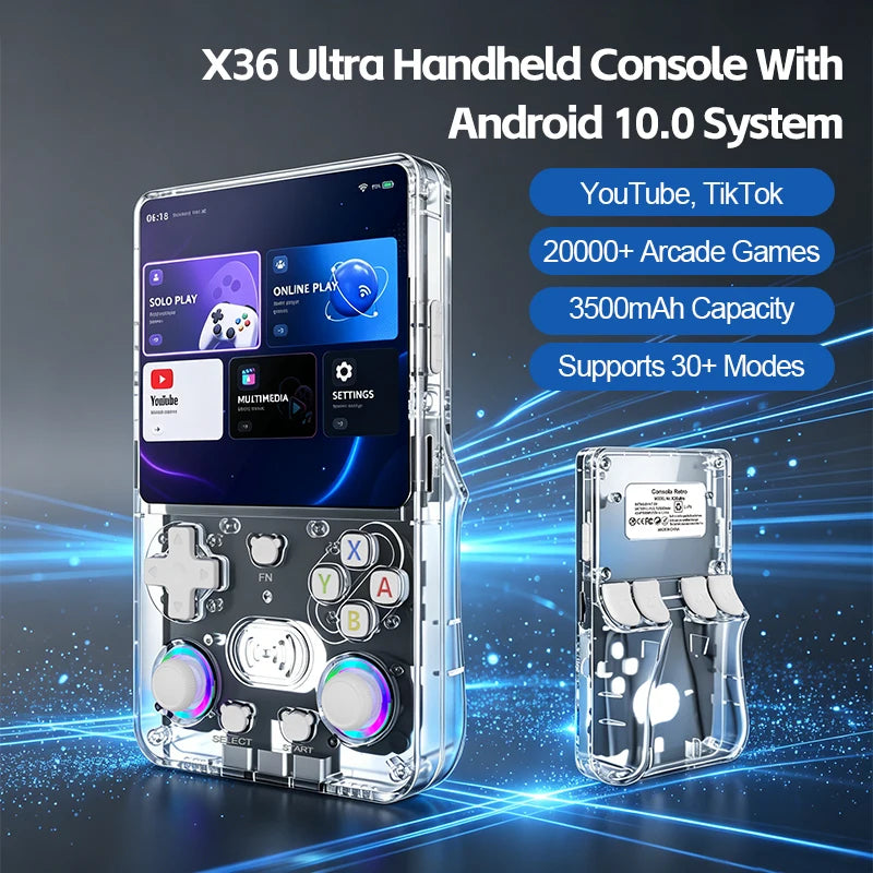 iGameConsole X36 Retro Handheld Console 4.2" IPS Linux-based retro gaming OS 64GB+ | iGameConsole 2026 Premium | Supports GBA SNES PS1 1000+ Preloaded Games Plug and Play | Back to School Gift for Kids Adults Dad | WiFi Enabled