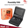 Powkiddy V90 Flip Retro Handheld Console | 3-inch IPS Linux-based | 16G or 64G | Black, Red or Yellow | Birthday Gift