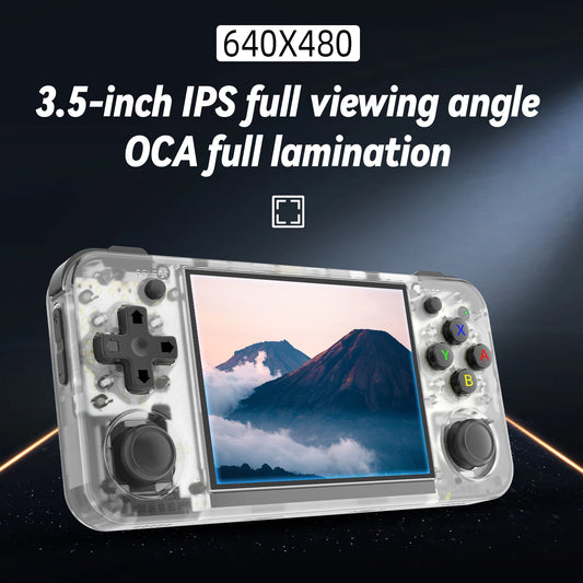 RG35XX+ Retro Handheld Console 3.5" IPS Linux-based retro gaming OS (muOS community firmware) 64GB | iGameConsole 2026 Flagship | Supports GBA SNES PS1 10000+ Preloaded Games Plug and Play | Back to School Gift for Kids Adults Dad