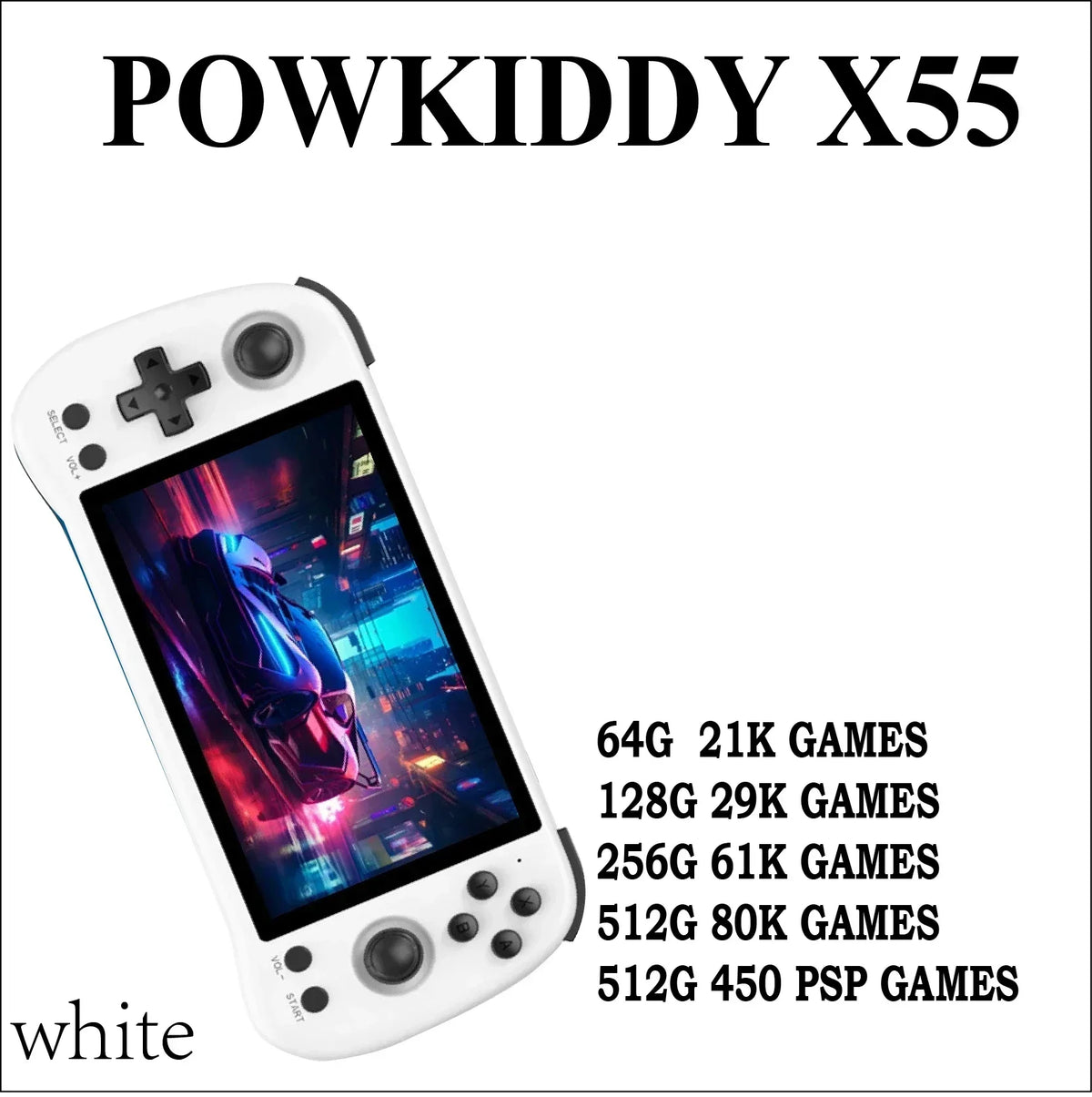 X55 Retro Handheld Console 5.5" IPS Linux-based retro gaming OS 64GB | iGameConsole 2026 Premium | Supports GBA SNES PS1 PSP 61000+ Preloaded Games Plug and Play | Back to School Gift for Kids Adults Dad | 64GB Extended Library Edition