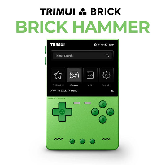 TrimUIBrick Retro Handheld Console 3.2" IPS Linux-based retro gaming OS (CrossMix community firmware) 64GB | iGameConsole 2026 Flagship | Supports GBA SNES PS1 1000+ Preloaded Games Plug and Play | Back to School Gift for Kids Adults Dad