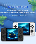 RGB30 Retro Handheld Console 4" IPS Linux-based retro gaming OS (ArkOS community firmware) 64GB | iGameConsole 2026 Flagship | Supports GBA SNES PS1 PSP 80000+ Preloaded Games Plug and Play | Back to School Gift for Kids Adults Dad | WiFi Enabled
