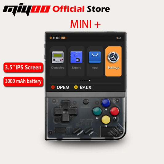 MiyooMini+ Retro Handheld Console 2.8" IPS Linux-based retro gaming OS (OnionOS community firmware) 64GB | iGameConsole 2026 Premium | Supports GBA SNES PS1 1000+ Preloaded Games Plug and Play | Back to School Gift for Retro Gamers Adults Collectors