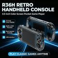 R36S Retro Handheld Console 3.5" IPS Linux-based retro gaming OS (ArkOS community firmware) 64GB | iGameConsole 2026 Premium | Supports GBA SNES PS1 1000+ Preloaded Games Plug and Play | Back to School Gift for Kids Adults Dad
