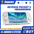 RP5 Retro Handheld Console 5.5" IPS Android retro handheld 64GB | iGameConsole 2026 Flagship | Supports GBA SNES PS1 N64 PSP DS Preloaded Games Plug and Play | Back to School Gift for Retro Gamers Collectors Enthusiasts | WiFi Enabled
