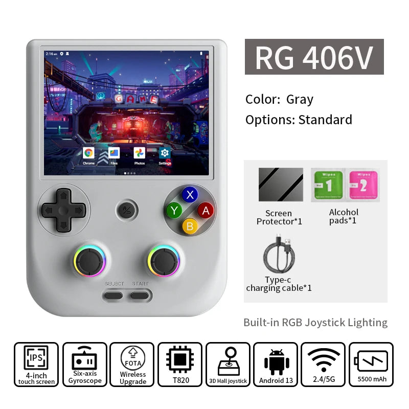 Anbernic Retro Handheld Console 4" IPS Linux-based retro gaming OS 64GB | iGameConsole 2026 Flagship | Supports GBA SNES PS1 8000+ Preloaded Games Plug and Play | Back to School Gift for Kids Adults Dad | WiFi Enabled