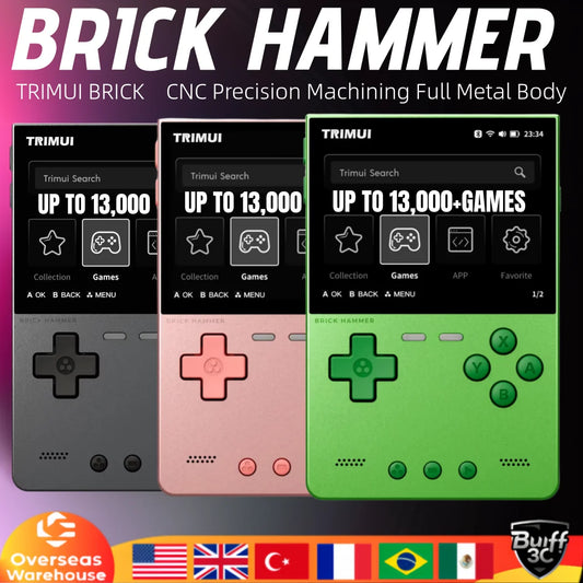 TrimUIBrick Retro Handheld Console 3.2" IPS Linux-based retro gaming OS (CrossMix community firmware) 64GB | iGameConsole 2026 Premium | Supports GBA SNES PS1 N64 PSP NDS 13000+ Preloaded Games Plug and Play | Back to School Gift for Kids Adults Dad