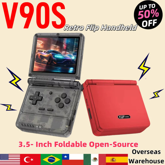 Powkiddy Retro Handheld Console 3.5" IPS Linux-based retro gaming OS 64GB+ | iGameConsole 2026 Mid-Range | Supports GBA SNES PS1 N64 PSP GBC 90000+ Preloaded Games Plug and Play | Back to School Gift for Kids Adults Dad