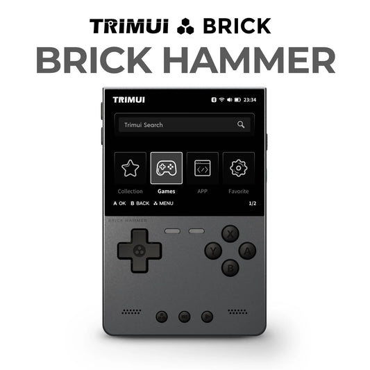 TrimUIBrick Retro Handheld Console 3.2" IPS Linux-based retro gaming OS (CrossMix community firmware) 64GB | iGameConsole 2026 Flagship | Supports GBA SNES PS1 1000+ Preloaded Games Plug and Play | Back to School Gift for Kids Adults Dad