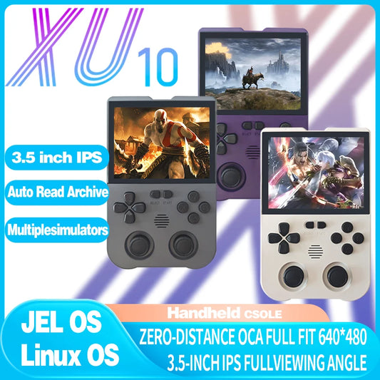 iGameConsole XU10 Retro Handheld Console 3.5" IPS Linux-based retro gaming OS 64GB | iGameConsole 2026 Mid-Range | Supports GBA SNES PS1 1000+ Preloaded Games Plug and Play | Back to School Gift for Kids Adults Dad