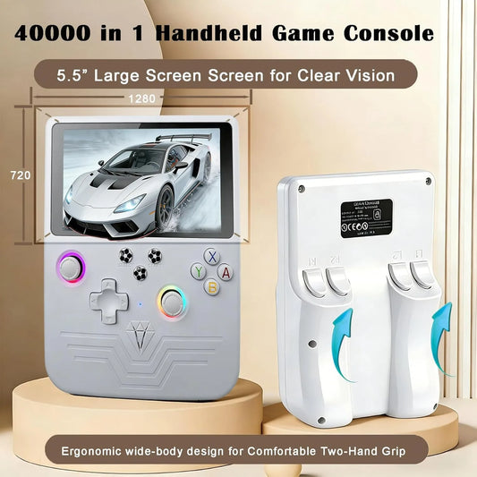 iGameConsole R60 Retro Handheld Console 6" IPS Linux-based retro gaming OS (ArkOS community firmware) 64GB+ | iGameConsole 2026 Premium | Supports GBA SNES PS1 N64 PSP Preloaded Games Plug and Play | Back to School Gift for Kids Adults Dad