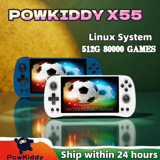X55 Retro Handheld Console 5.5" IPS Linux-based retro gaming OS 64GB | iGameConsole 2026 Flagship | Supports GBA SNES PS1 PSP 80000+ Preloaded Games Plug and Play | Back to School Gift for Kids Adults Dad | 64GB Extended Library Edition