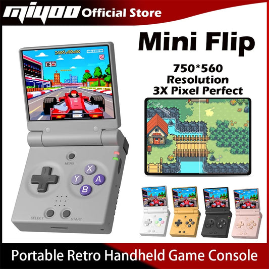 MiyooMini+ Retro Handheld Console 2.8" IPS Linux-based retro gaming OS (OnionOS community firmware) 64GB | iGameConsole 2026 Premium | Supports GBA SNES PS1 1000+ Preloaded Games Plug and Play | Back to School Gift for Retro Gamers Adults Collectors