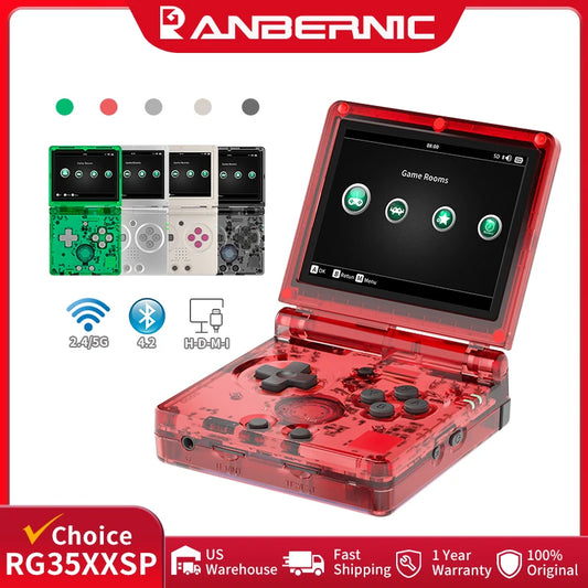 RG35XX+ Retro Handheld Console 3.5" IPS Linux-based retro gaming OS (muOS community firmware) 64GB | iGameConsole 2026 Mid-Range | Supports GBA SNES PS1 5000+ Preloaded Games Plug and Play | Back to School Gift for Kids Adults Dad