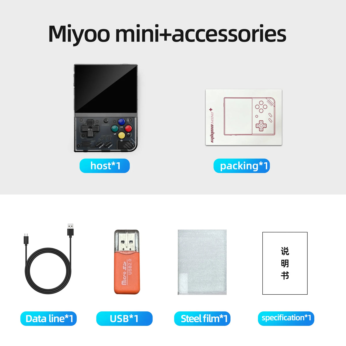 MiyooMini+ Retro Handheld Console 3.5" IPS Linux-based retro gaming OS (OnionOS community firmware) 64GB | iGameConsole 2026 Mid-Range | Supports GBA SNES PS1 25000+ Preloaded Games Plug and Play | Back to School Gift for Retro Gamers Adults Collectors