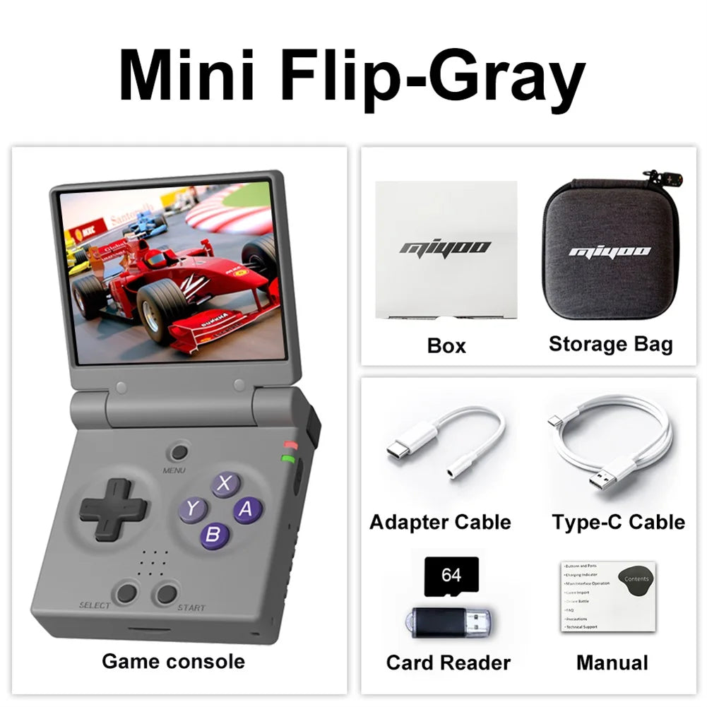 MIYOO Retro Handheld Console 2.8" IPS Linux-based retro gaming OS (OnionOS community firmware) 64GB | iGameConsole 2026 Mid-Range | Supports GBA SNES PS1 4000+ Preloaded Games Plug and Play | Back to School Gift for Retro Gamers Adults Collectors