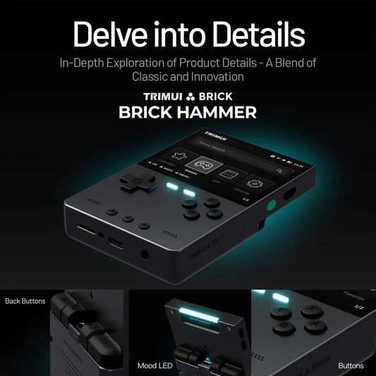 TrimUIBrick Retro Handheld Console 3.2" IPS Linux-based retro gaming OS (CrossMix community firmware) 64GB | iGameConsole 2026 Flagship | Supports GBA SNES PS1 13000+ Preloaded Games Plug and Play | Back to School Gift for Kids Adults Dad