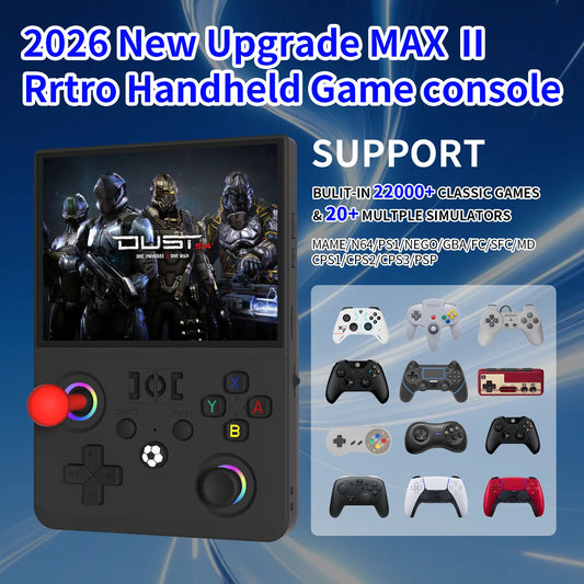 R36MAX Retro Handheld Console 4.5" IPS Linux-based retro gaming OS (ArkOS community firmware) 128GB | iGameConsole 2026 Mid-Range | Supports GBA SNES PS1 N64 PSP 22000+ Preloaded Games Plug and Play | Back to School Gift for Retro Gamers Adults Collectors
