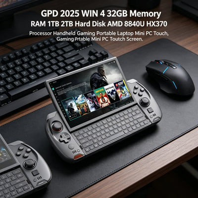 GPD WIN 4 Handheld Gaming PC | 8840U 32GB 1TB or HX 370 32GB 2TB | Case Options | iGameConsole