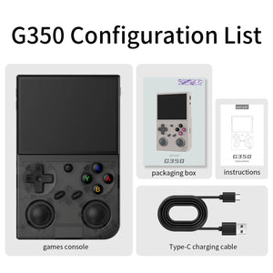 G350 Retro Handheld Console | Vertical Dual Sticks | Black Red Grey | Birthday Gift
