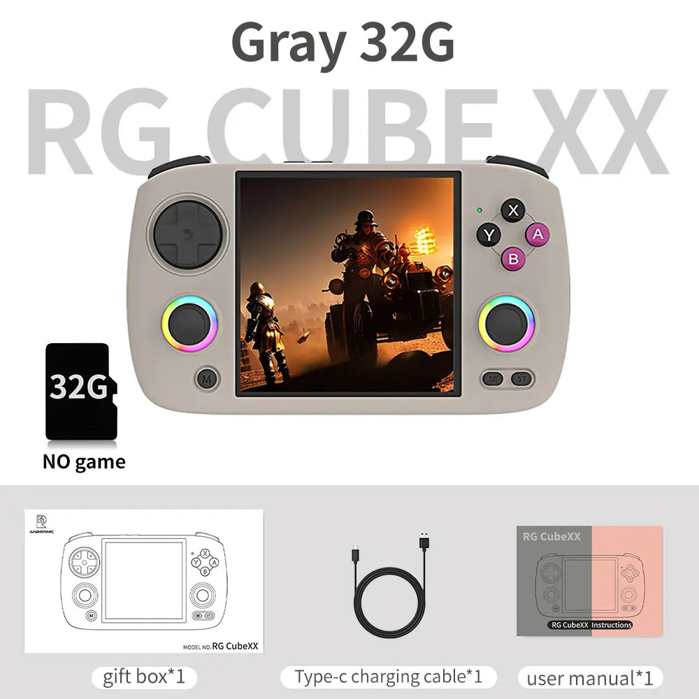RGCubeXX Retro Handheld Console 3.95" IPS Linux-based retro gaming OS (RetroArch community firmware) 64GB | iGameConsole 2026 Flagship | Supports GBA SNES NES PS1 N64 GBC 11000+ Preloaded Games Plug and Play